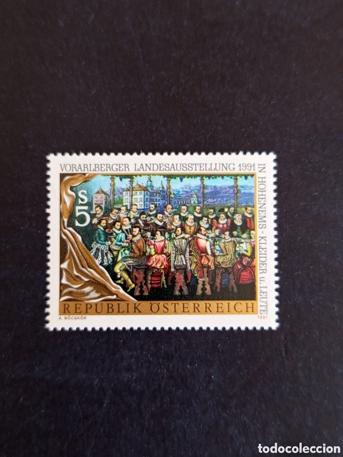 Sellos: AUSTRIA, 1991. El hombre y la ropa. Pintura. Yvert 1856. Pedido m&iacute;nimo 3 &euro;. Ver fotos .