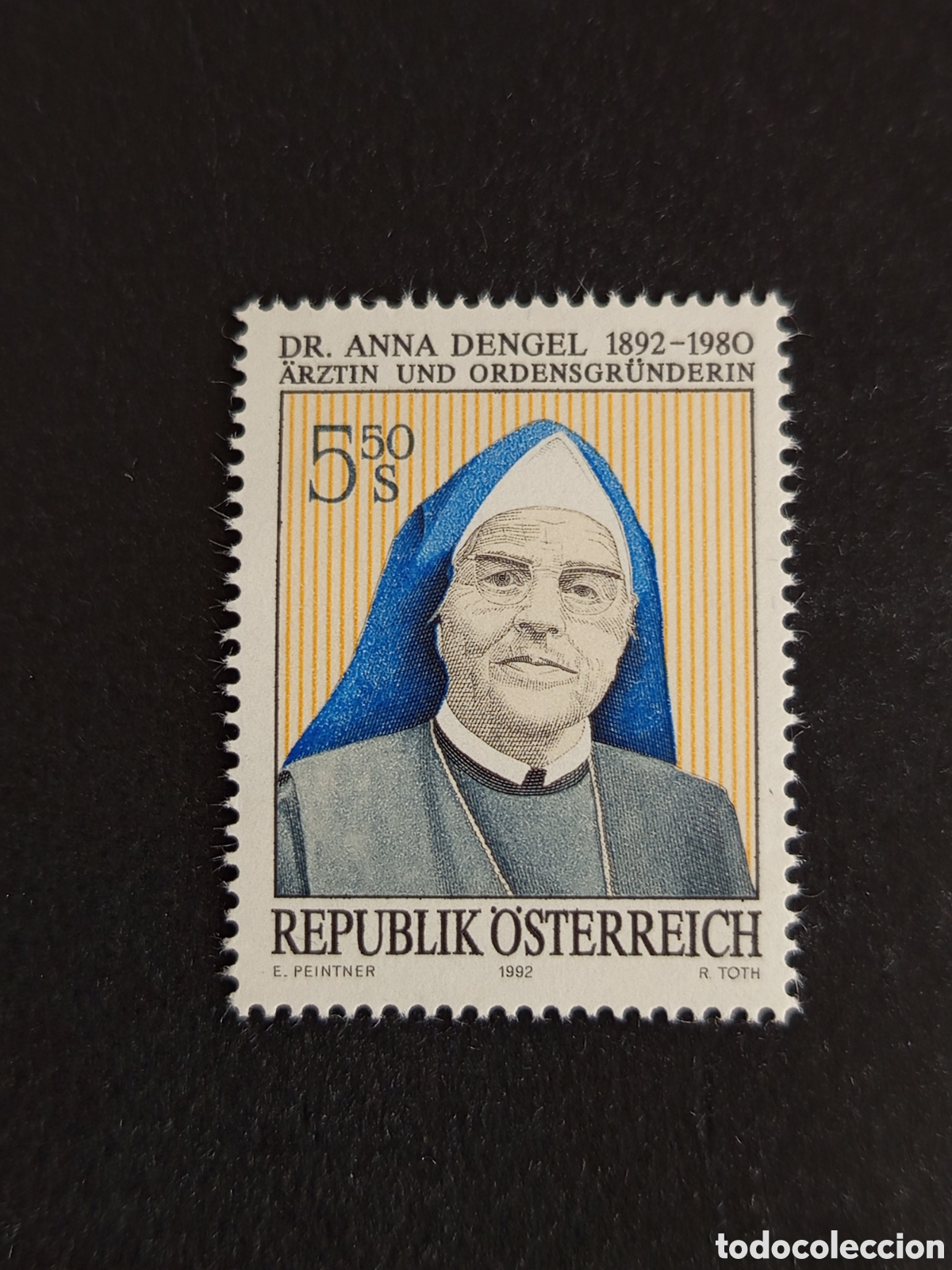 Sellos: AUSTRIA, 1992. Dra. Anna Dengel, m&eacute;dico. Yvert 1896. Pedido m&iacute;nimo 3 &euro;. Ver fotos . Sello en nuevo