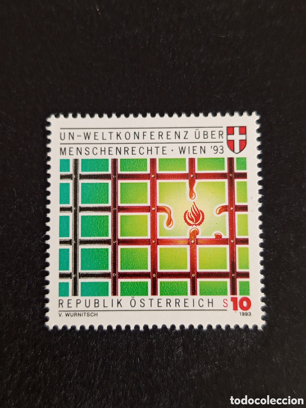 Sellos: AUSTRIA, 1993. Derechos Humanos. Yvert 1931. Pedido m&iacute;nimo 3 &euro;. Ver fotos . Serie completa en nuevo
