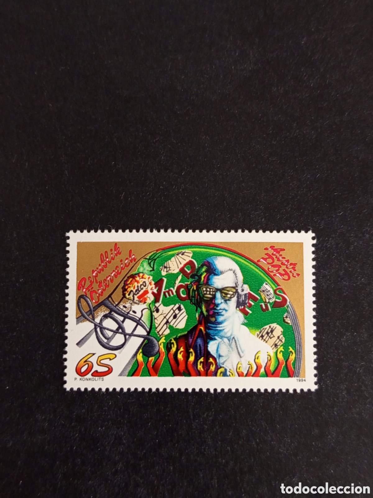Sellos: AUSTRIA, 1994. Johann H&ouml;lzel. Actor, compositor e int&eacute;rprete Yvert 1951. Pedido m&iacute;nimo 3 &euro;. Ver foto