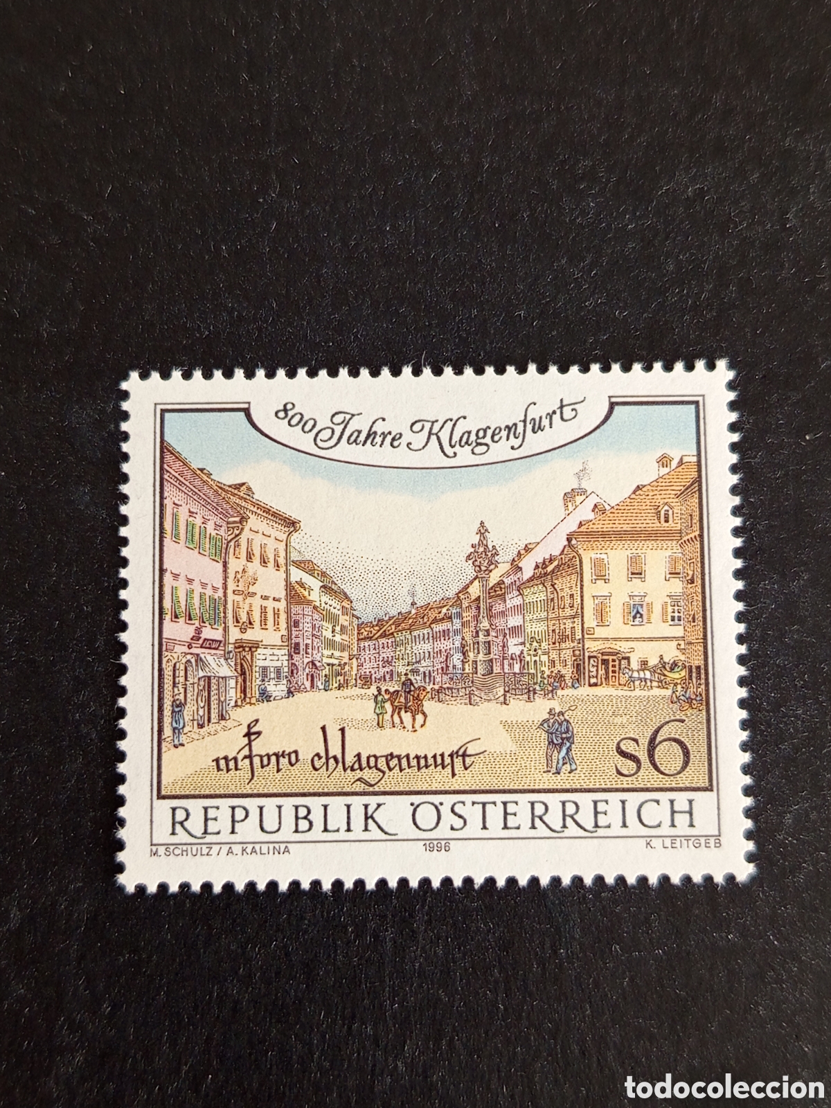 Sellos: AUSTRIA, 1996. Ciudad de Klagenfurt . Plaza . Yvert 2015. Pedido m&iacute;nimo 3 &euro;. Ver fotos.