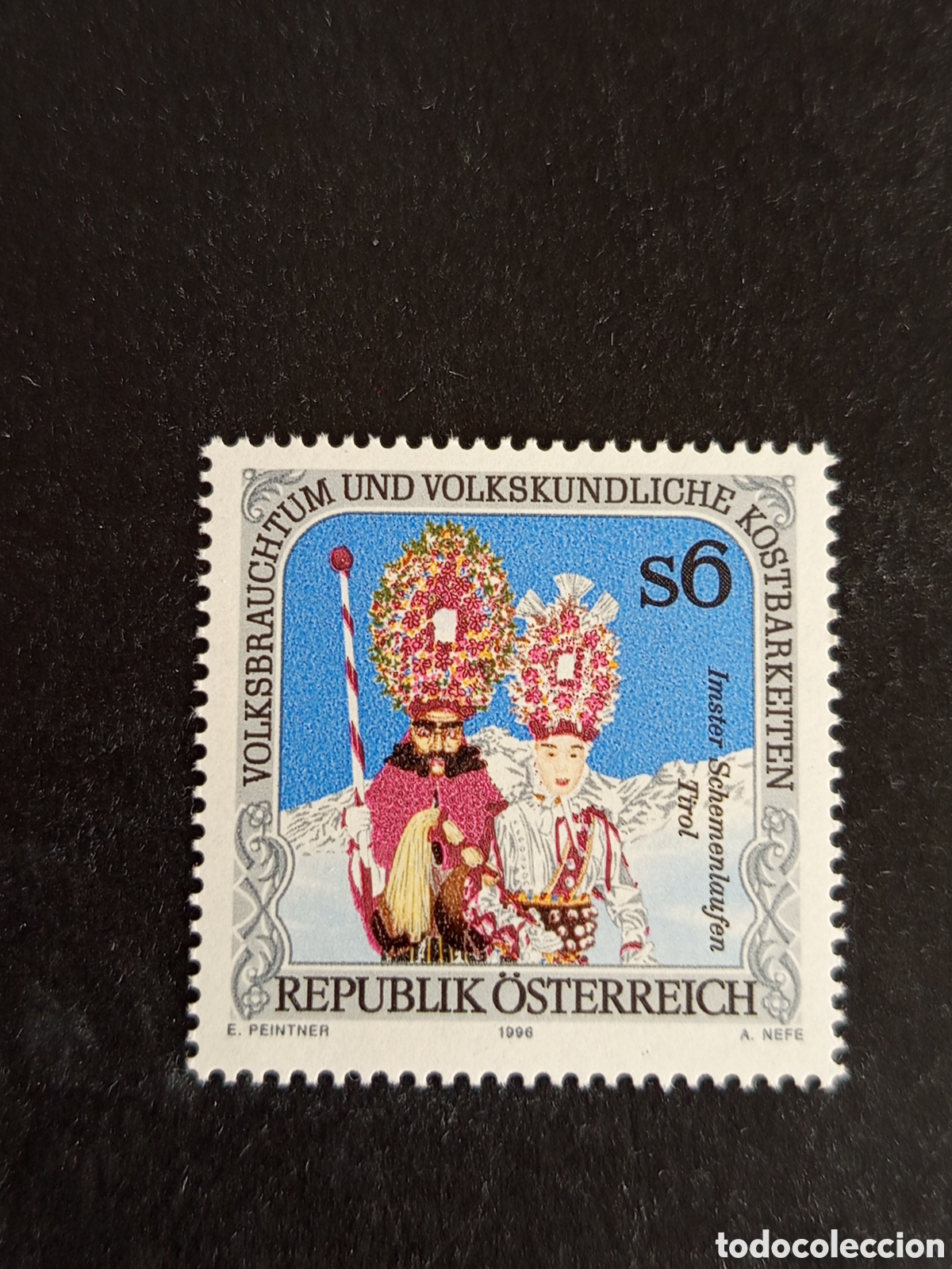 Sellos: AUSTRIA, 1996. Costumbres. Folklore. M&aacute;scaras de Inst. Yvert 2006. Pedido m&iacute;nimo 3 &euro;. Ver fotos.