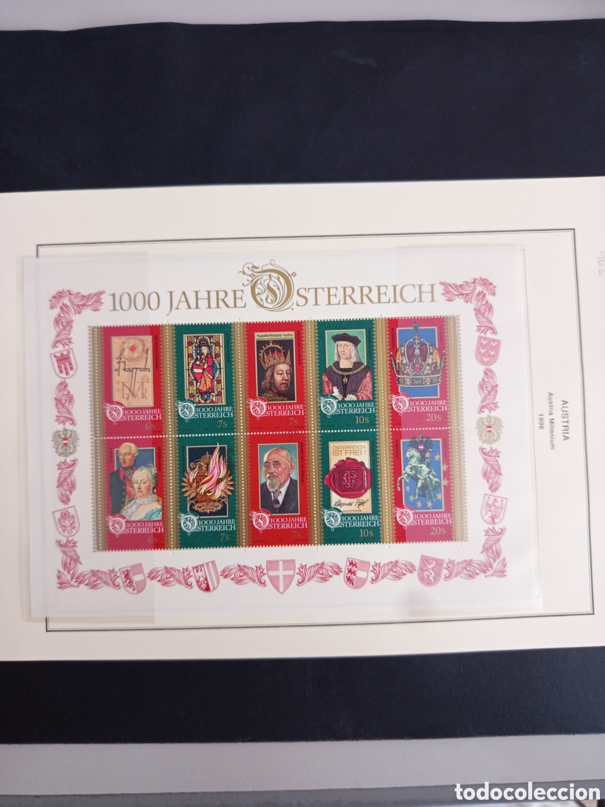 Sellos: AUSTRIA, 1996. MILENARIO DE AUSTRIA. Yvert 2024/33. Serie completa. Pedido m&iacute;nimo 3 &euro;. Ver fotos