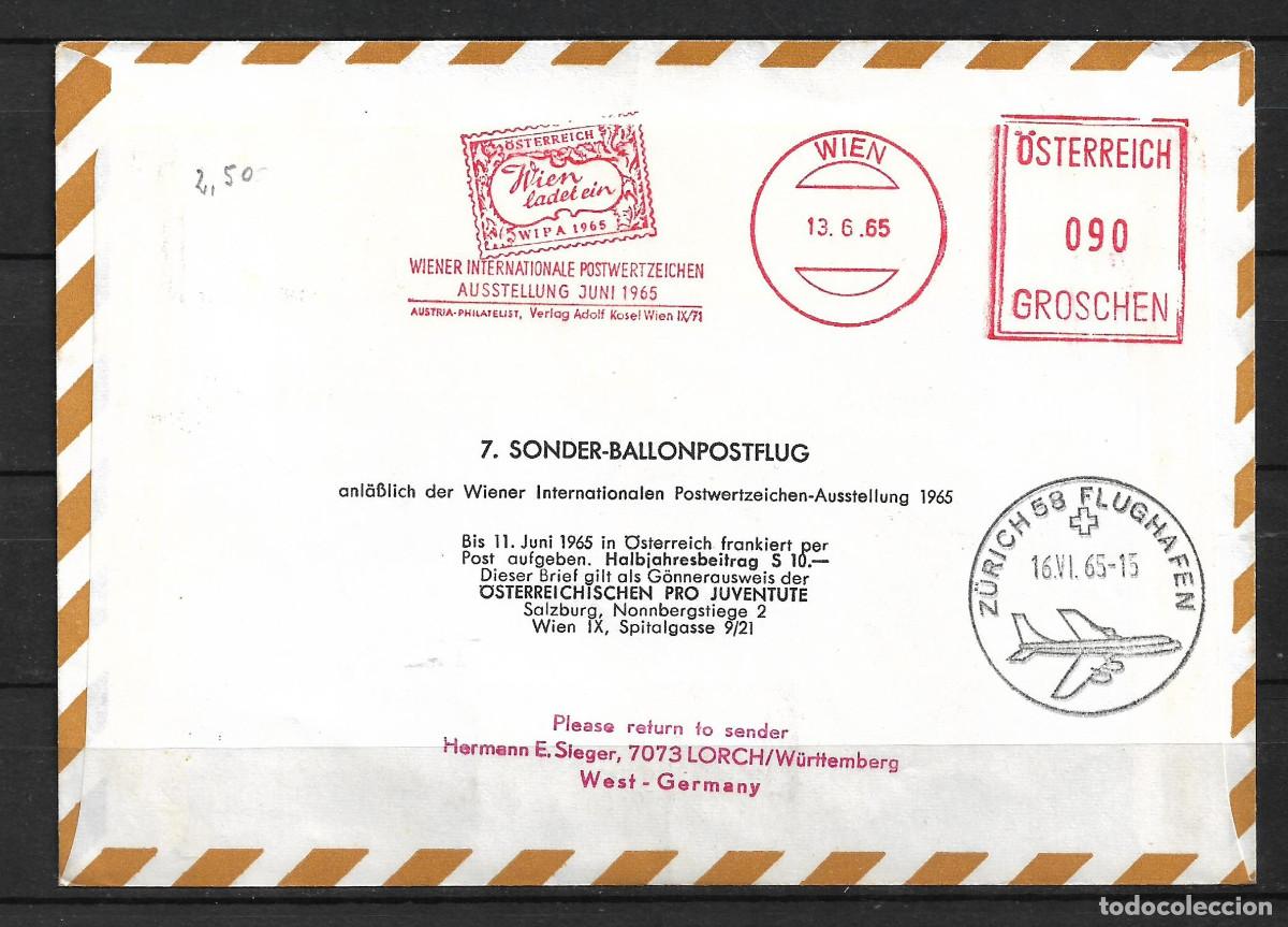Sellos: austria 1965 sobre circulado - 153/7 - Foto 2