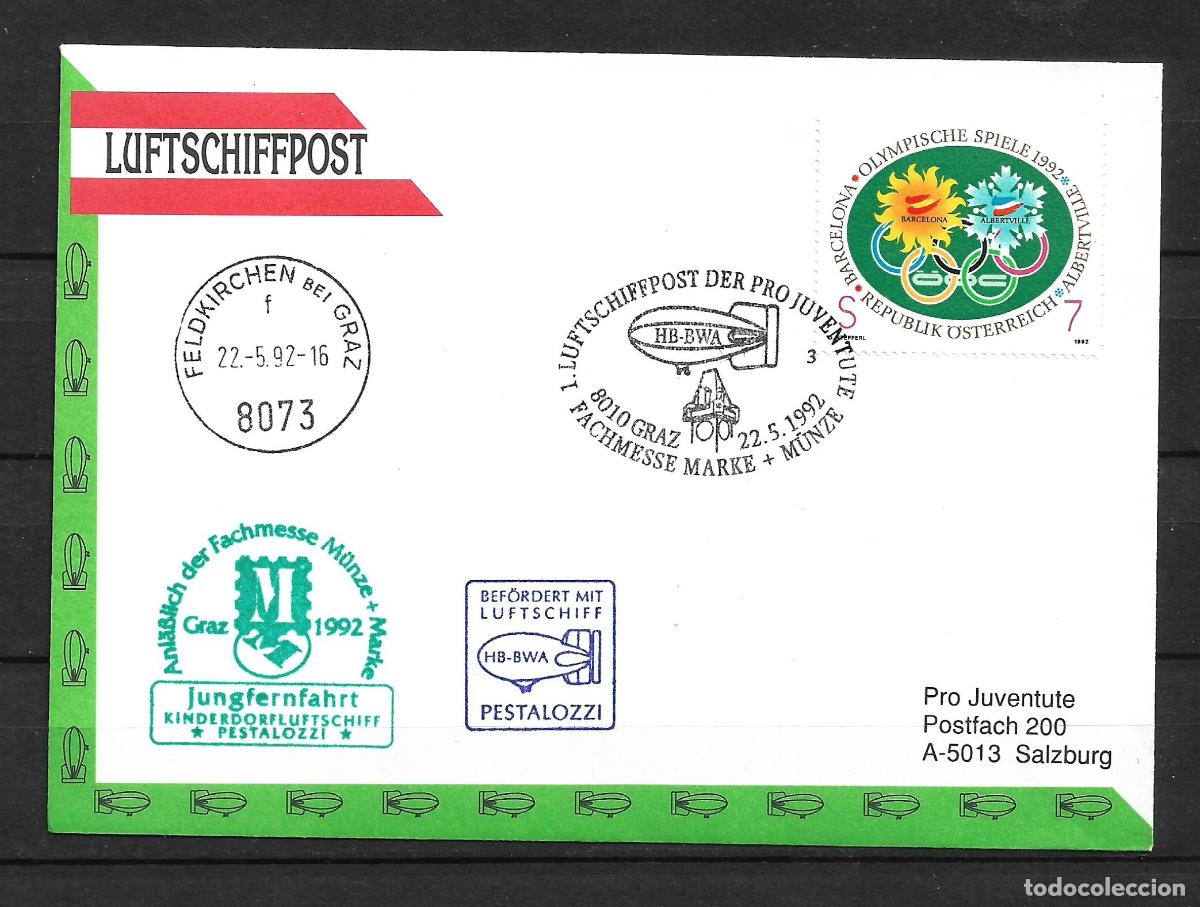 Sellos: austria 1992 sobre circulado - 153/7