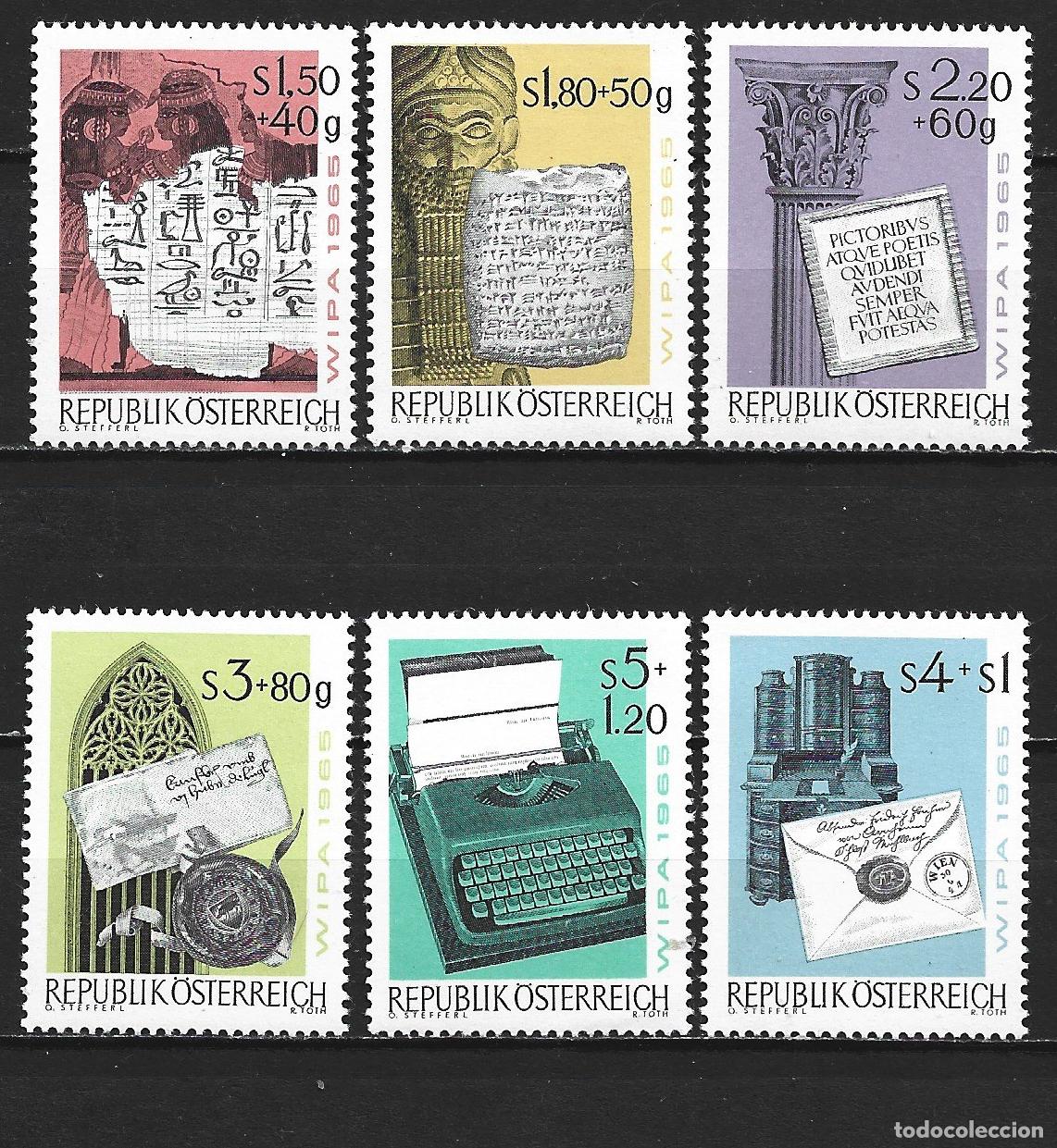 Selos: AUSTRIA YVERT NUM. 1020/1025 ** SERIE COMPLETA SIN FIJASELLOS
