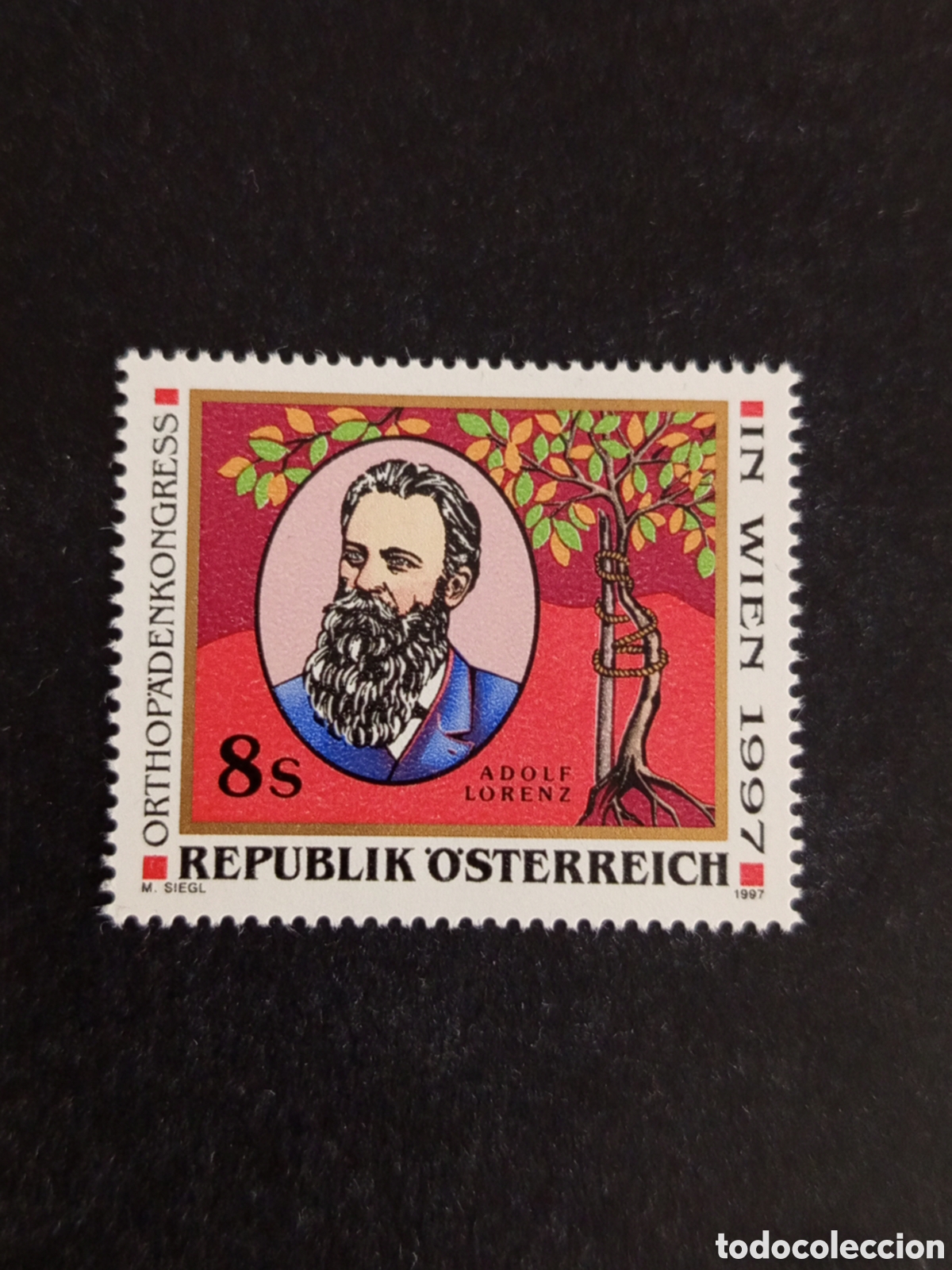 Sellos: AUSTRIA, 1997. Congreso de ortopedia. Adolf Lorenz. Yvert 2058. Pedido m&iacute;nimo 3 &euro;. Ver fotos.