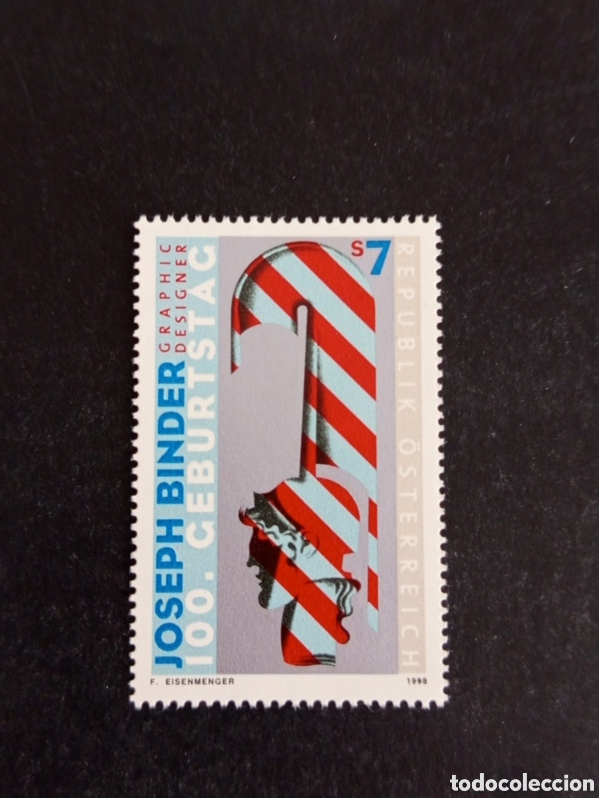 Sellos: AUSTRIA, 1998. Joseph Binder, dise&ntilde;ador gr&aacute;fico. Pedido m&iacute;nimo 3 &euro;. Ver fotos. Sello sin circular