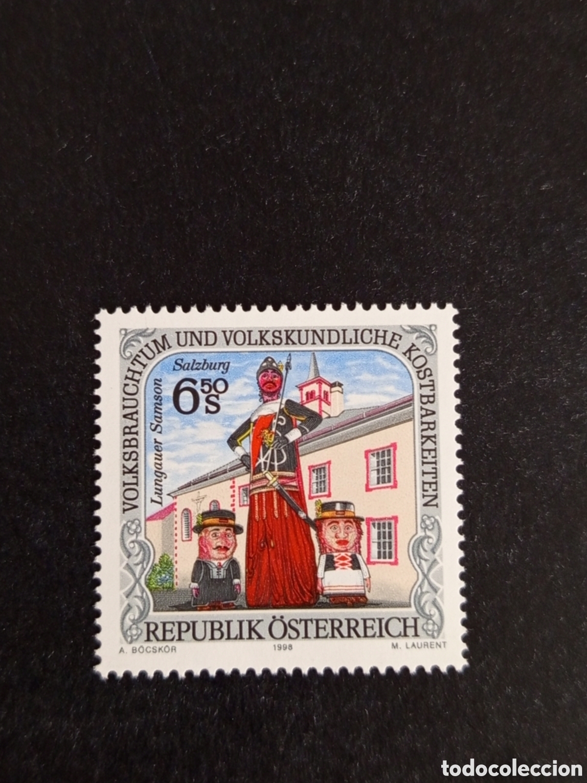 Sellos: AUSTRIA, 1998. Costumbres y folklore. Gigantes y cabezudos. Pedido m&iacute;nimo 3 &euro;. Ver fotos.