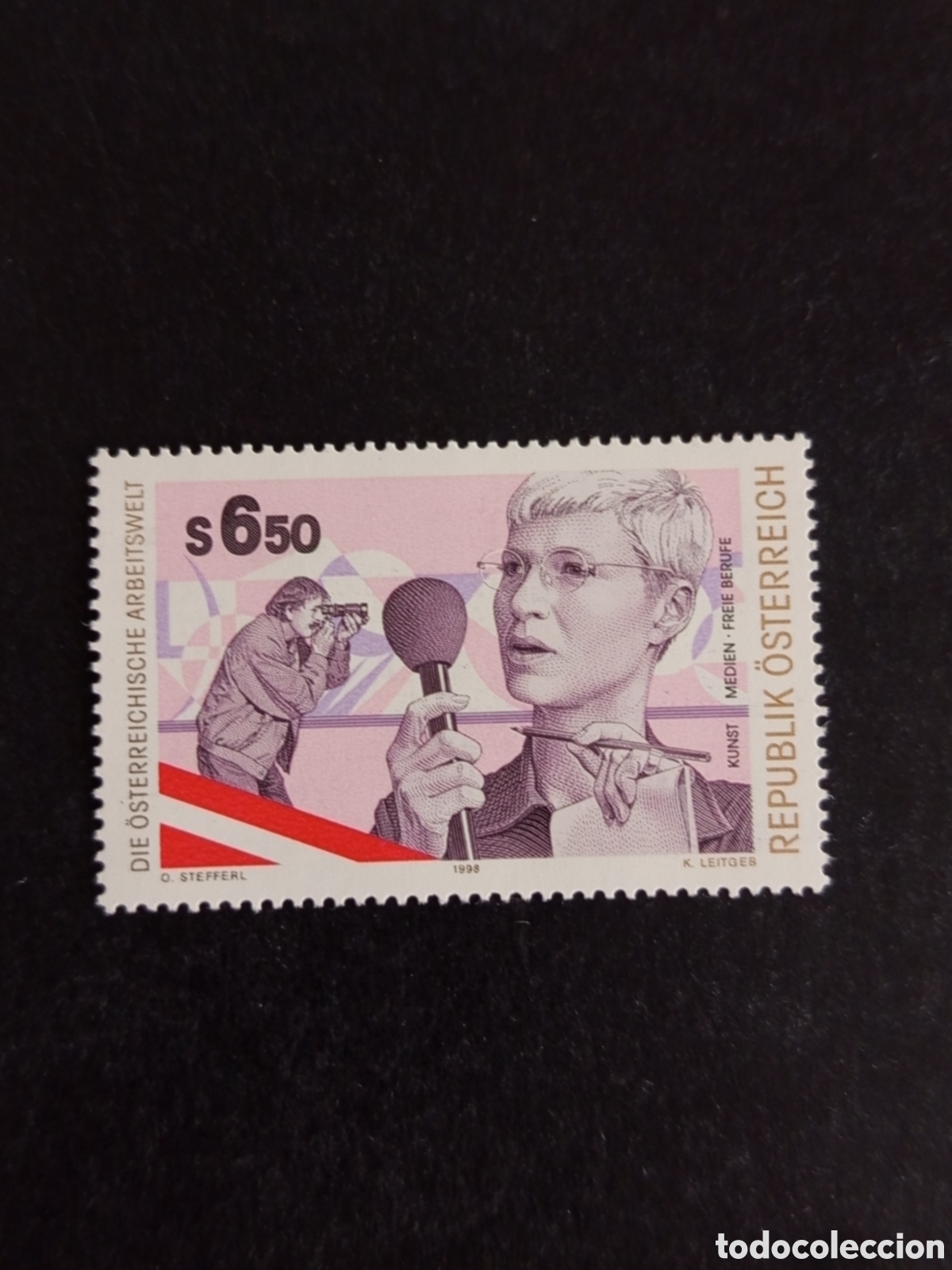 Sellos: AUSTRIA, 1998. Trabajos en Austria: reportera y fot&oacute;grafo. Pedido m&iacute;nimo 3 &euro;. Ver fotos.