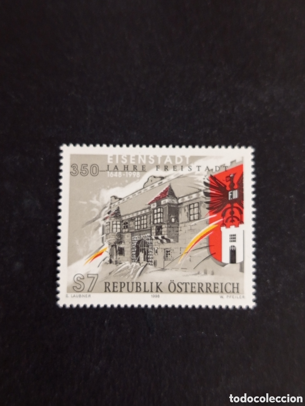 Sellos: AUSTRIA, 1999. Ciudad de Eisenstadt. Vista y Escudo de Armas. Pedido m&iacute;nimo 3 &euro;. Ver fotos.