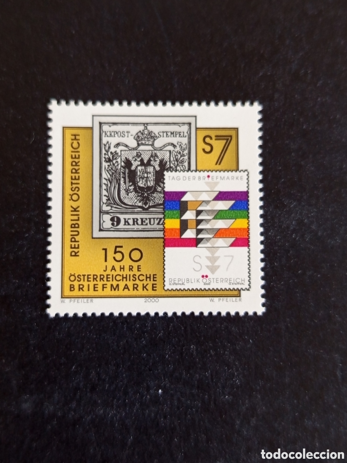 Selos: AUSTRIA, 2000. 150 Aniversario del sello de Austria. Pedido m&iacute;nimo 3 &euro;. Ver fotos.Sello sin circular