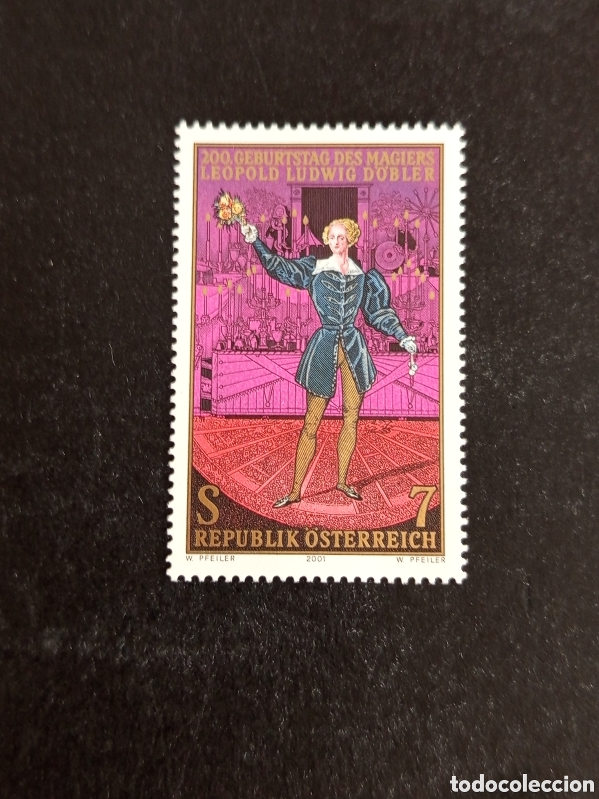 Sellos: AUSTRIA, 2001. Leopold D&ouml;bler. Mago. Pedido m&iacute;nimo 3 &euro;. Ver fotos. Sello sin circular, sin charnela