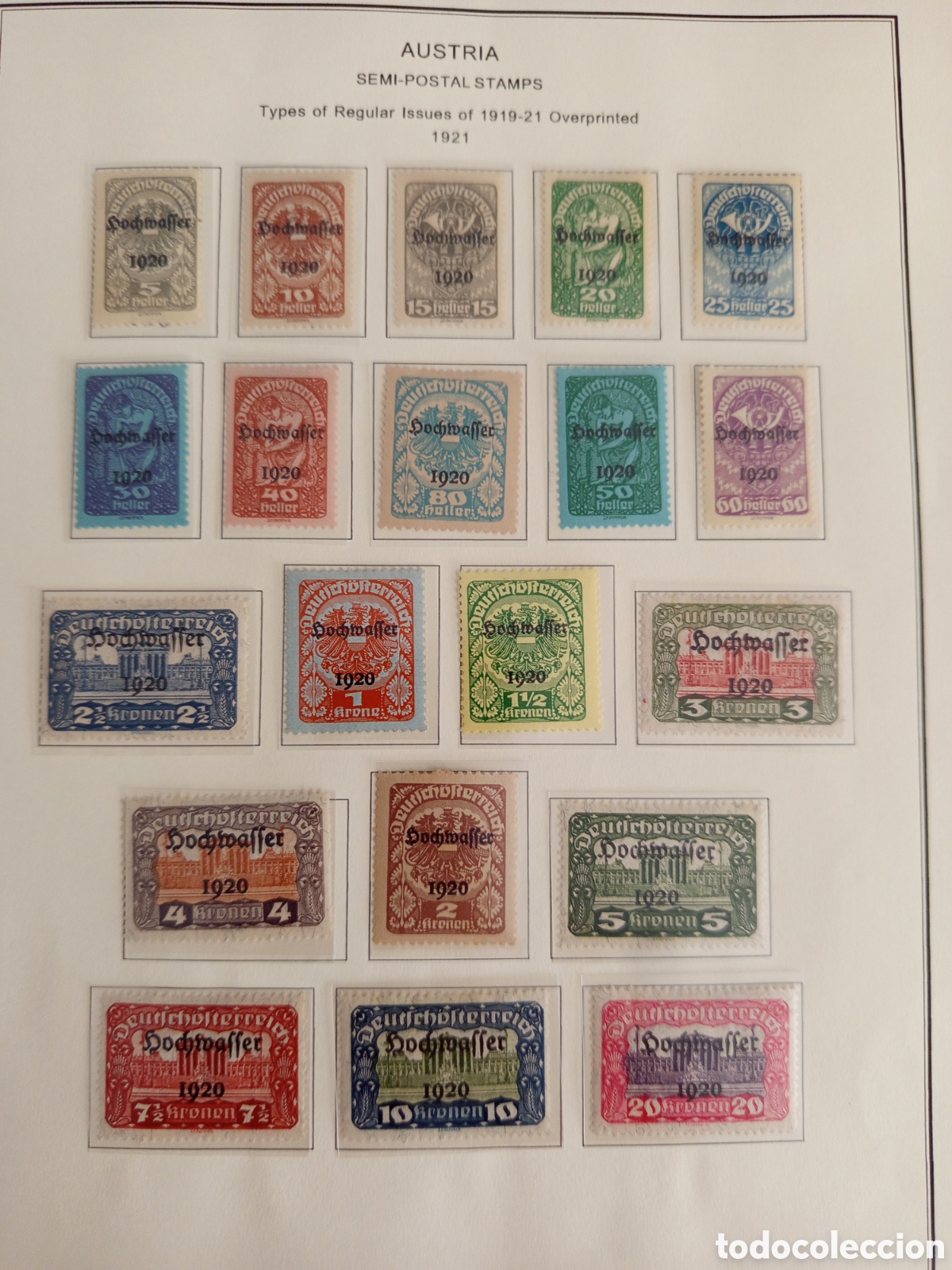 Sellos: AUSTRIA 1921. Escudo de Armas. Parlamento. Yvert 232/51. Pedido m&iacute;nimo 3 &euro;.Ver fotos.Serie completa