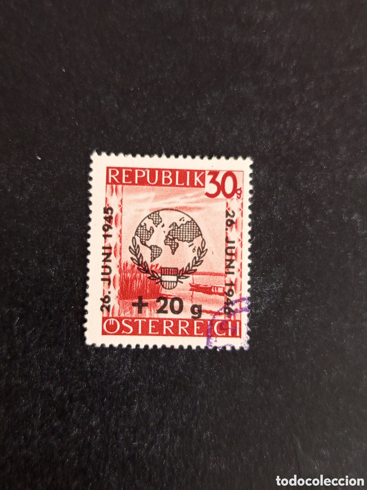 Sellos: AUSTRIA 1946. Aniversario Naciones Unidas. Yvert 633. Pedido m&iacute;nimo 3 &euro;. Ver fotos. Serie completa