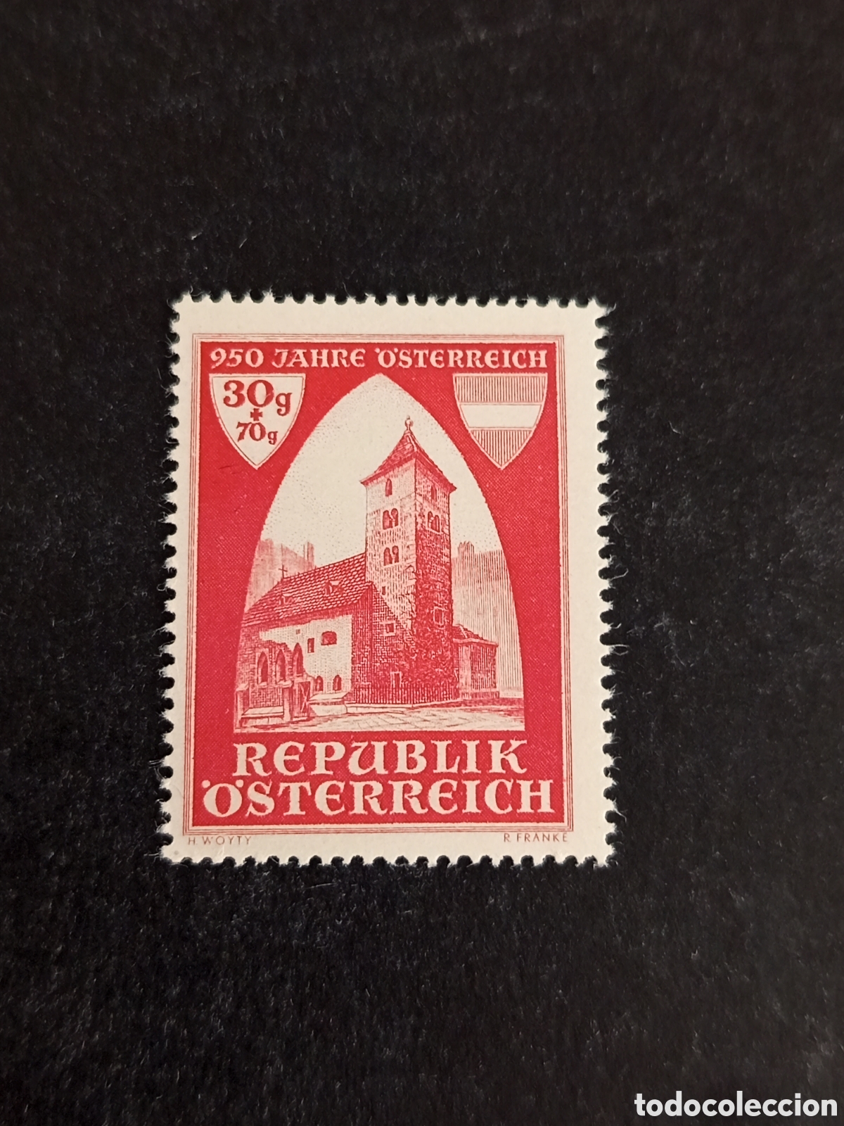 Sellos: AUSTRIA 1946. 950 Aniversario fundaci&oacute;n de Austria. Iglesia . Yvert 647. Pedido m&iacute;nimo 3 &euro;. Ver foto