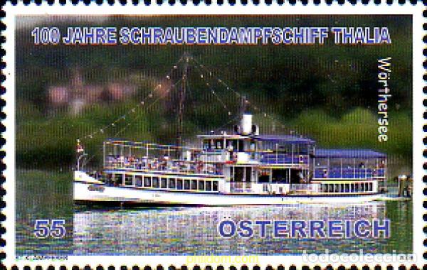 Sellos: 240244 MNH AUSTRIA 2009 CENTENARIO DE LA BOTADURA DEL BARCO A VAPOR THALIA