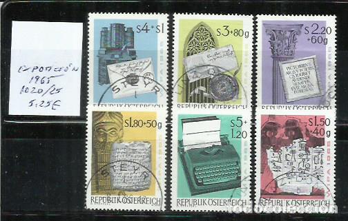 Sellos: 0662-AUSTRIA SERIE COMPLETA 1965 N&ordm; 1020/1025 BONITOS SELLOS.