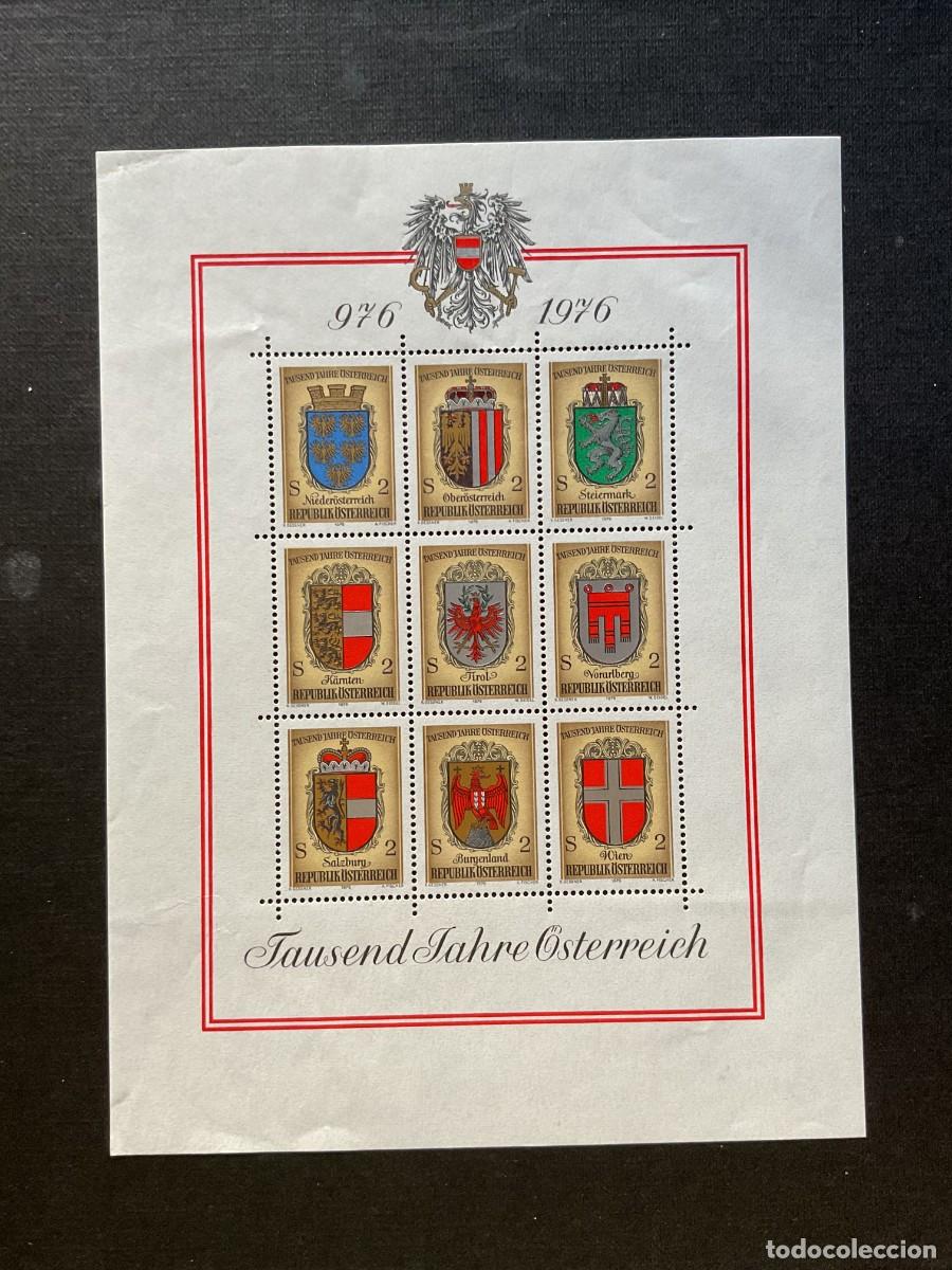 Sellos: AUSTRIA N&ordm; YVERT HB 9*** A&Ntilde;O 1976. MILENARIO DE LA HISTORIA AUSTRIACA. ESCUDOS DE PROVINCIAS