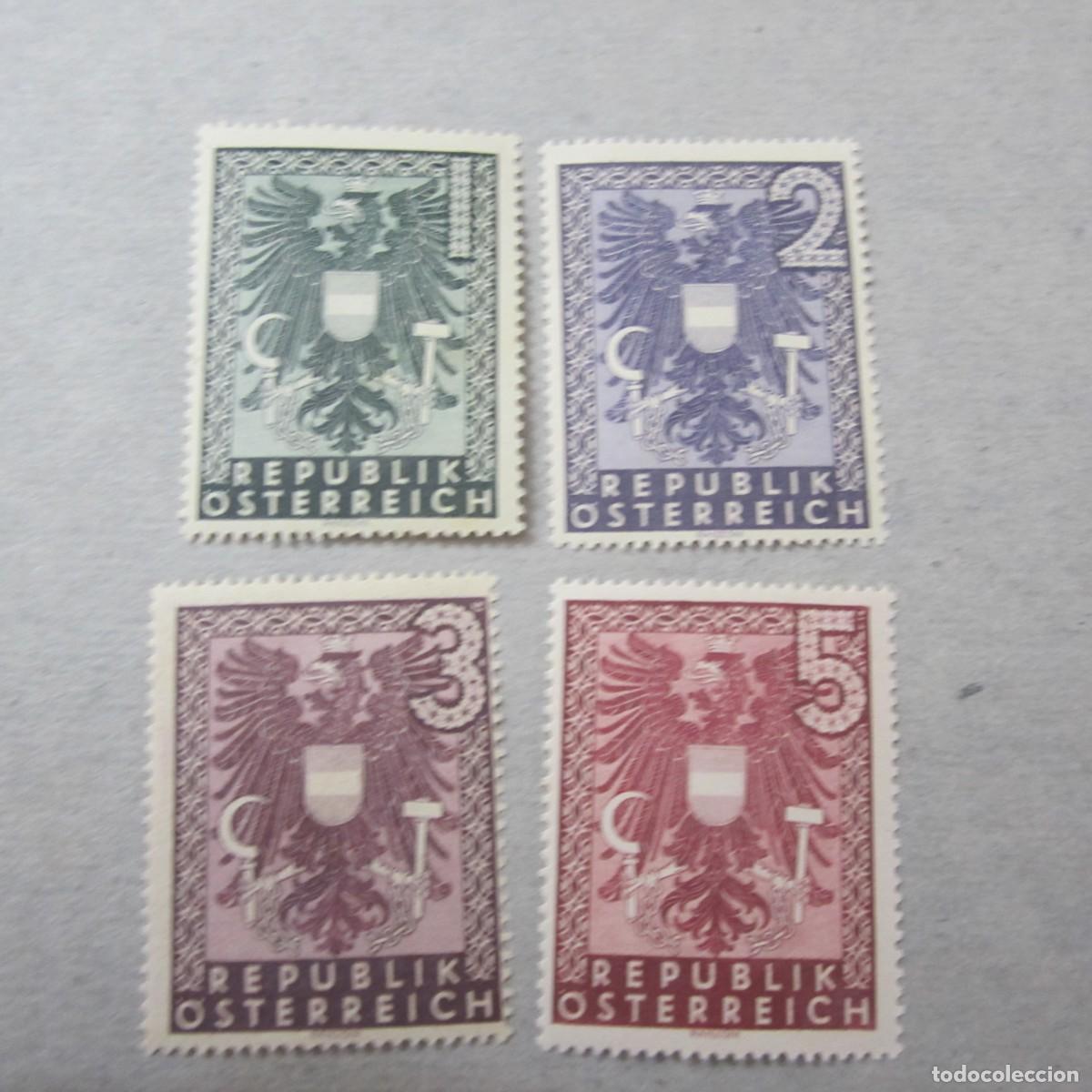 Sellos: AUSTRIA 1945, YVERT N&ordm; 596/99**, SERIE BASICA
