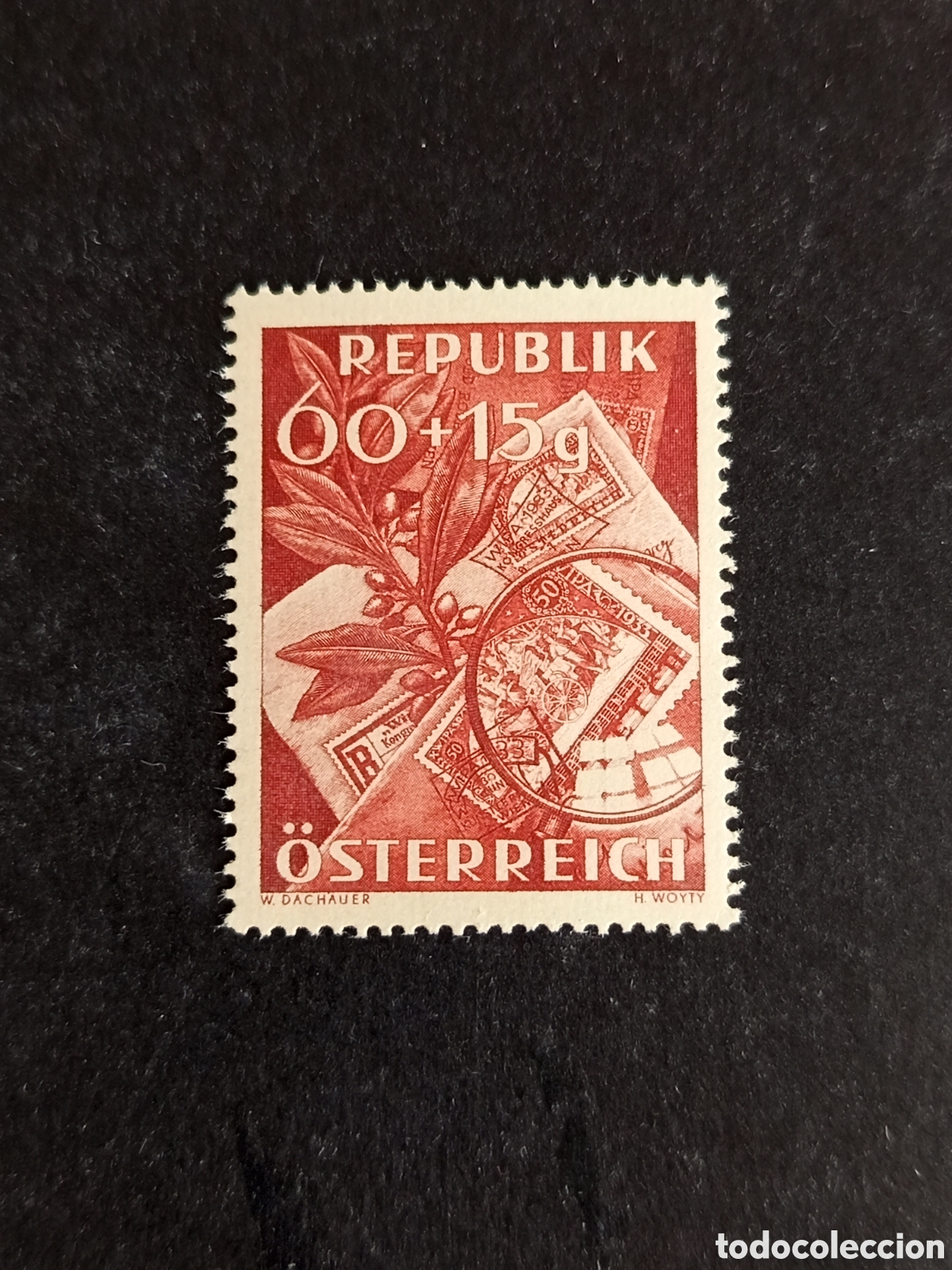 Sellos: AUSTRIA, 1949. DIA DEL SELLO. LUPA. YVERT 782. PEDIDO M&Iacute;NIMO 3 &euro;. VER FOTOS