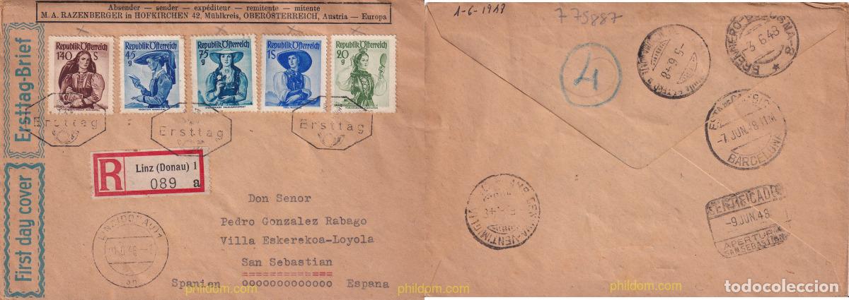 Sellos: 775887 USED AUSTRIA 1948 TRAJES TIPICOS REGIONALES