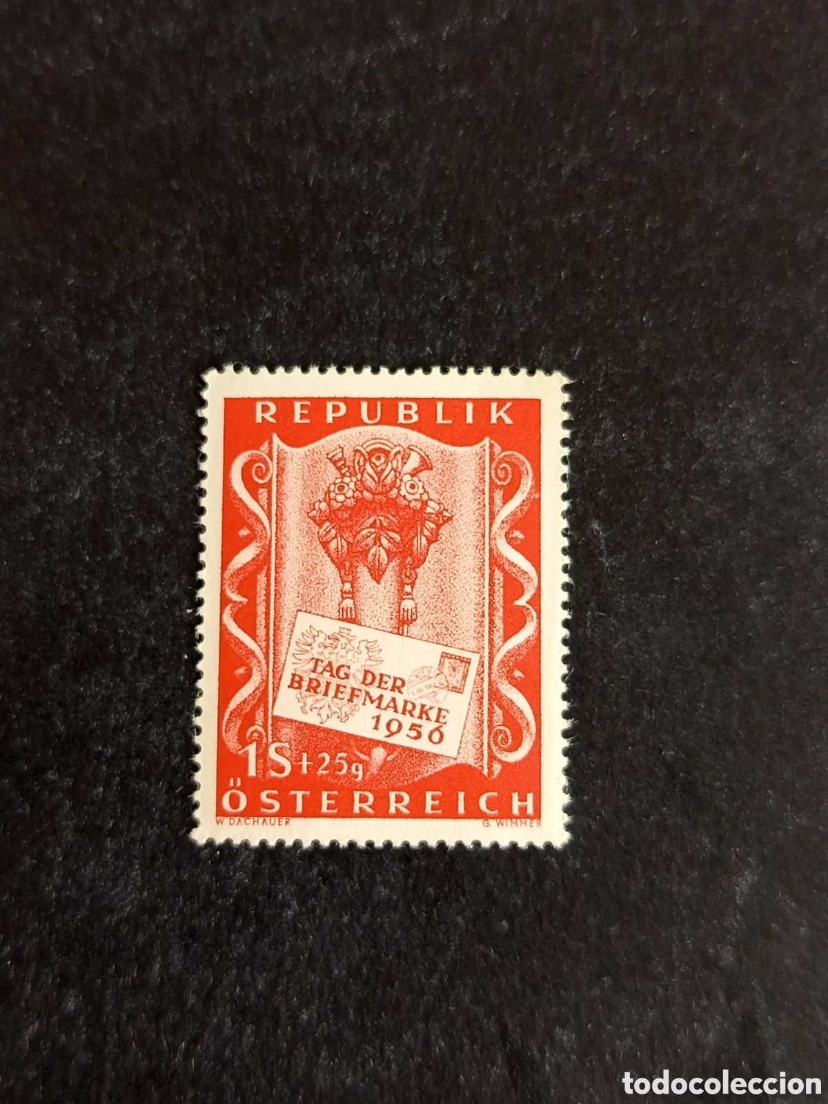 Sellos: AUSTRIA, 1956. DIA DEL SELLO. CARTA . YVERT 862. PEDIDO M&Iacute;NIMO 3 &euro;. VER FOTOS .
