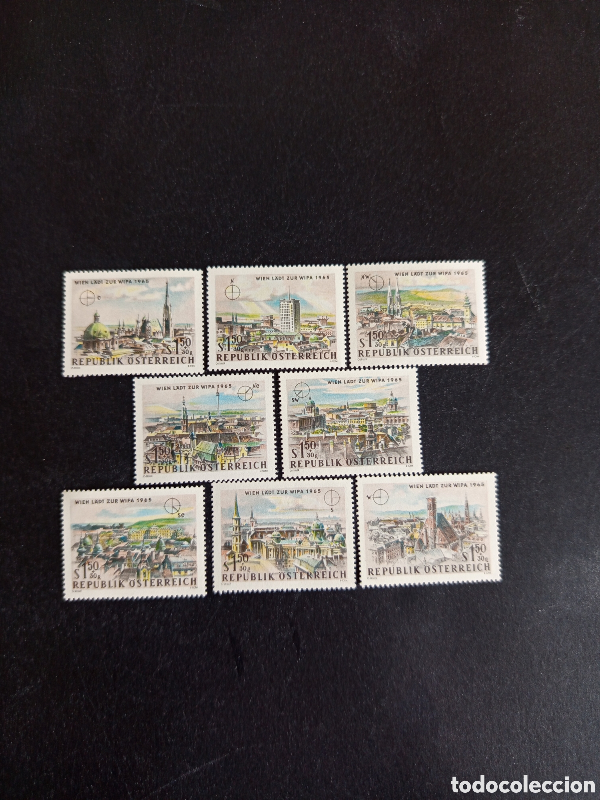Sellos: AUSTRIA, 1964. WIPA'65. VIENA. VISTAS DE LA CIUDAD. YVERT 1001/8. PEDIDO M&Iacute;NIMO 3 &euro;. VER FOTOS .
