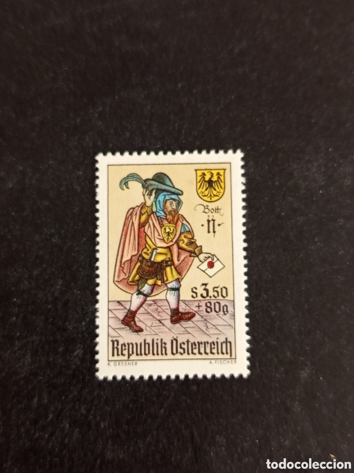Sellos: AUSTRIA, 1967. D&iacute;A DEL SELLO. MENSAJERO SIGLO XV. YVERT 1089. PEDIDO M&Iacute;NIMO 3 &euro;. VER FOTOS .