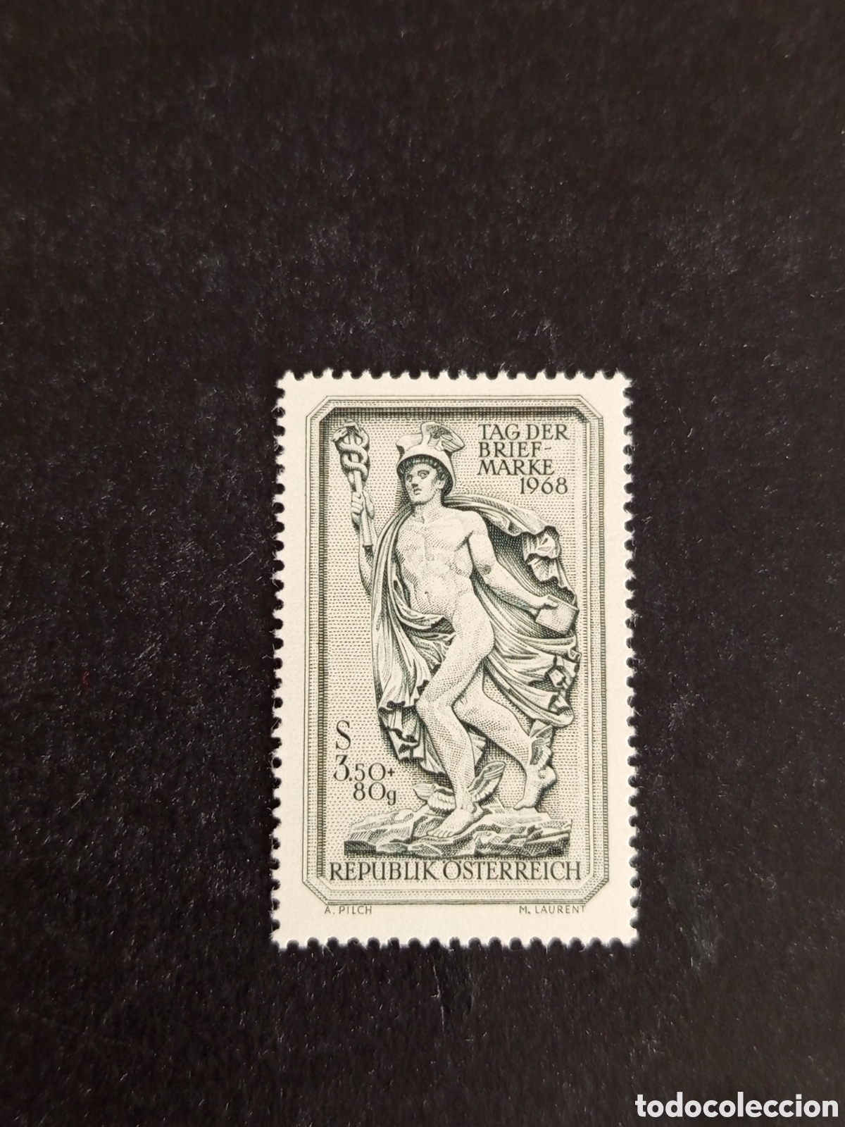 Sellos: AUSTRIA, 1968. D&iacute;A DEL SELLO. HERMES, MENSAJERO DE LOS DIOSES. YVERT 1106. PEDIDO M&Iacute;NIMO 3 &euro;.
