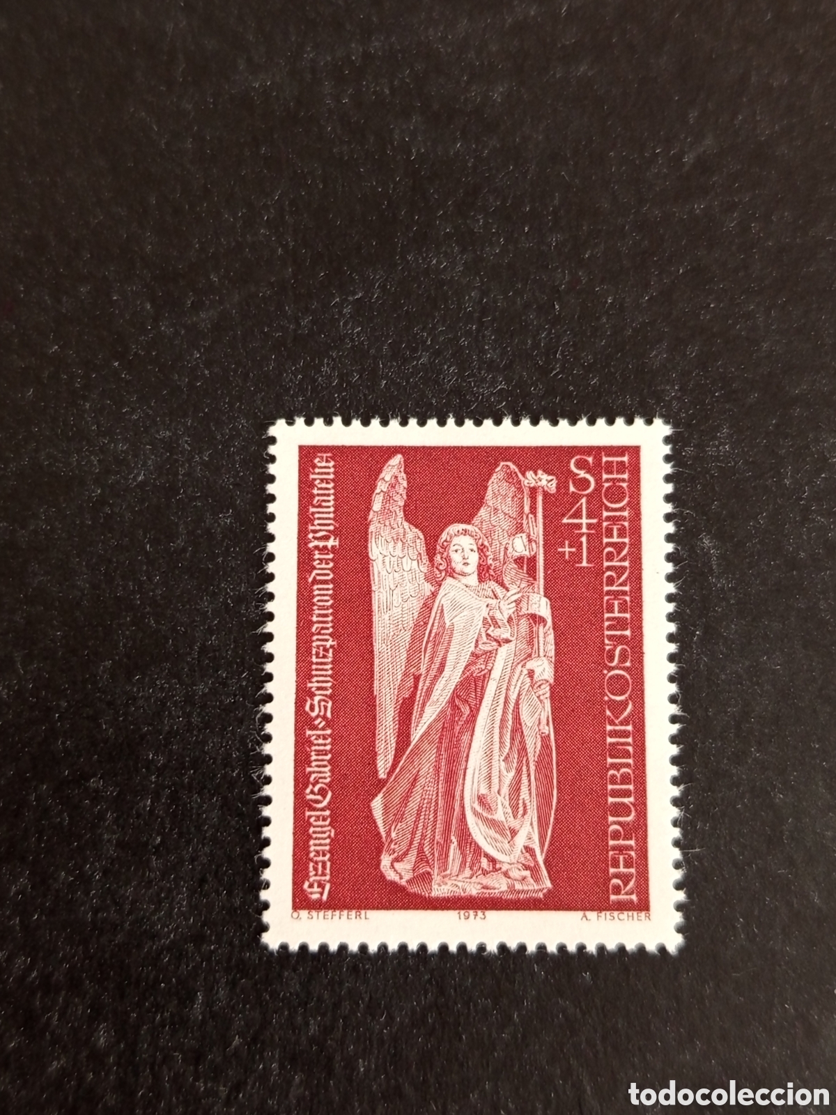 Sellos: AUSTRIA, 1973. D&iacute;A DEL SELLO. SAN GABRIEL . PATR&Oacute;N FILATELIA. YVERT 1263. PEDIDO M&Iacute;NIMO 3 &euro;.