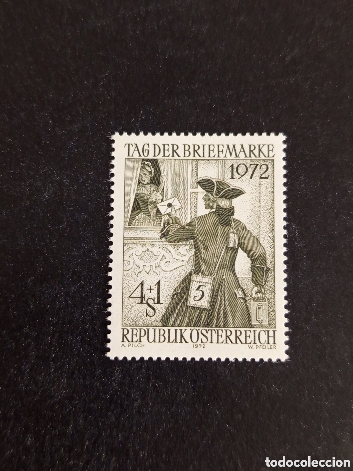 Sellos: AUSTRIA, 1972. D&iacute;A DEL SELLO. CARTERO. YVERT 1233. PEDIDO M&Iacute;NIMO 3 &euro;. VER FOTOS .