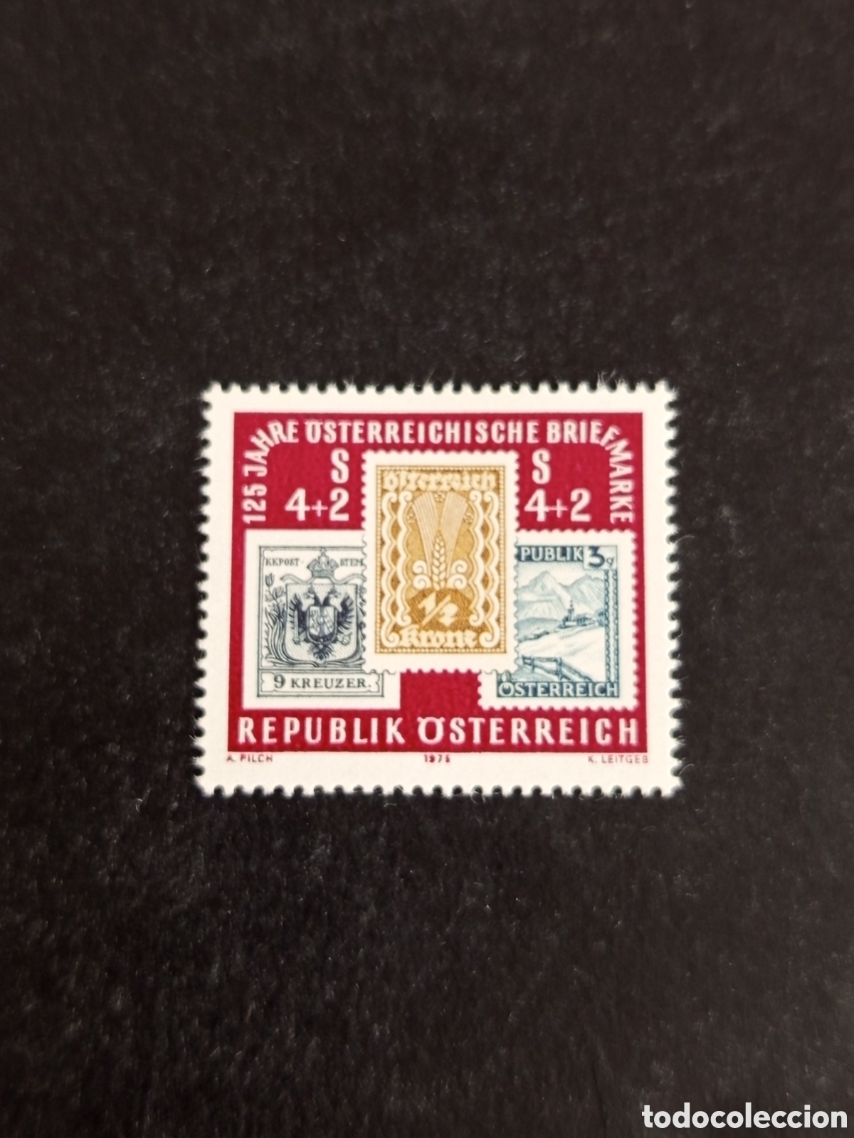 Sellos: AUSTRIA, 1975. D&Iacute;A DEL SELLO. 125 ANIVERSARIO SELLO DE AUSTRIA. YVERT 1333. PEDIDO M&Iacute;NIMO 3 &euro;.