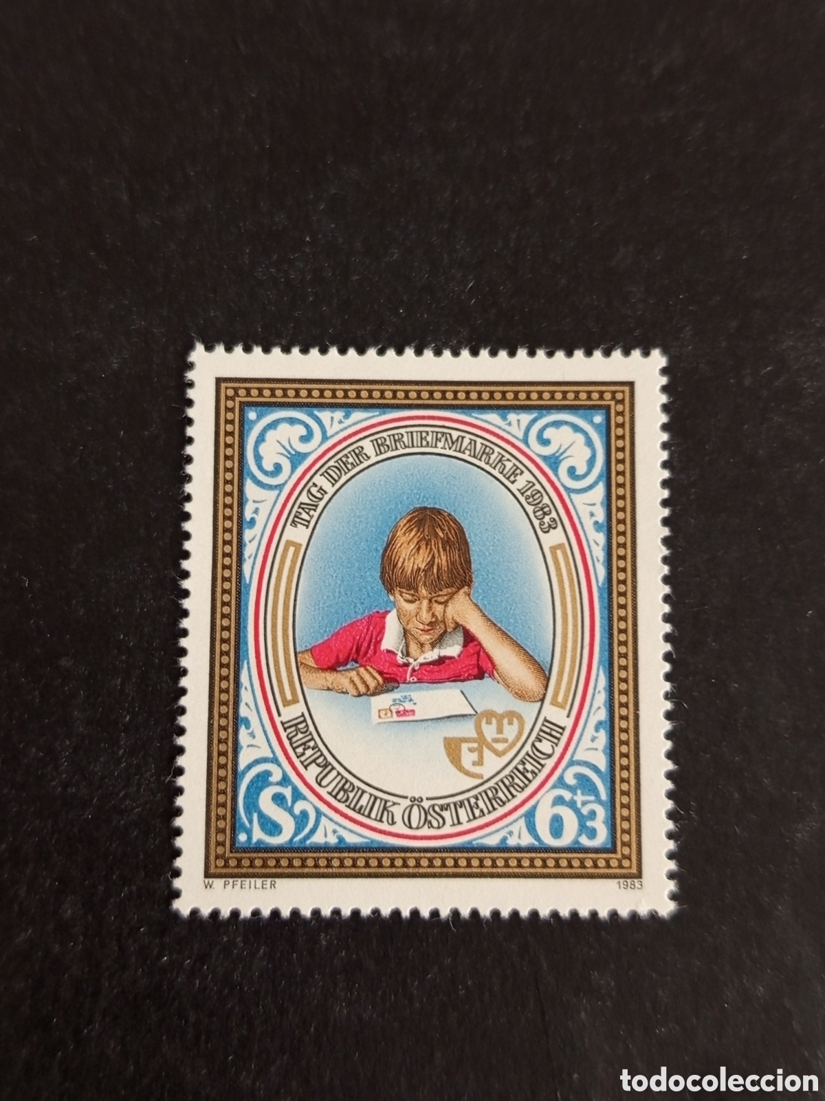 Sellos: AUSTRIA, 1983. D&Iacute;A DEL SELLO. FILATELIA JUVENIL. YVERT 1585 PEDIDO M&Iacute;NIMO 3 &euro;. VER FOTOS. EL LOTE ES