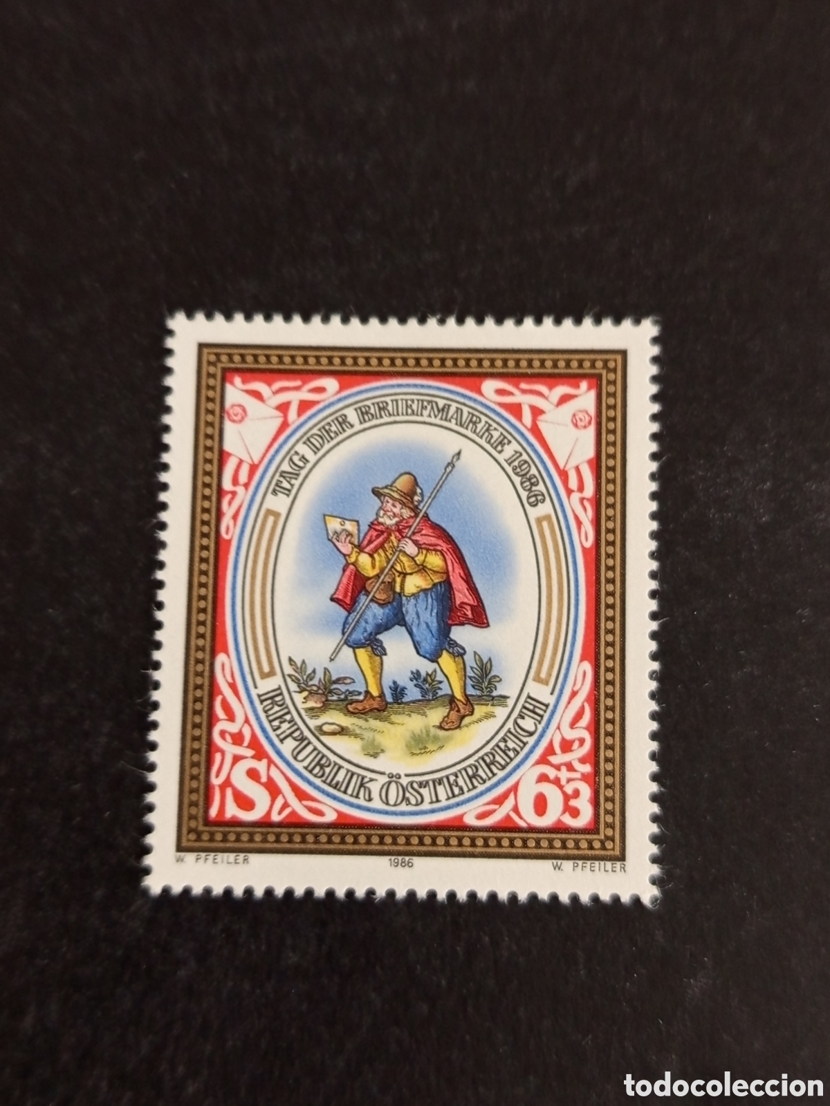 Sellos: AUSTRIA, 1986. D&Iacute;A DEL SELLO. CORREO DE NUREMBERG ( S. XVI) YVERT 1699. PEDIDO M&Iacute;NIMO 3 &euro;. VER FOTOS