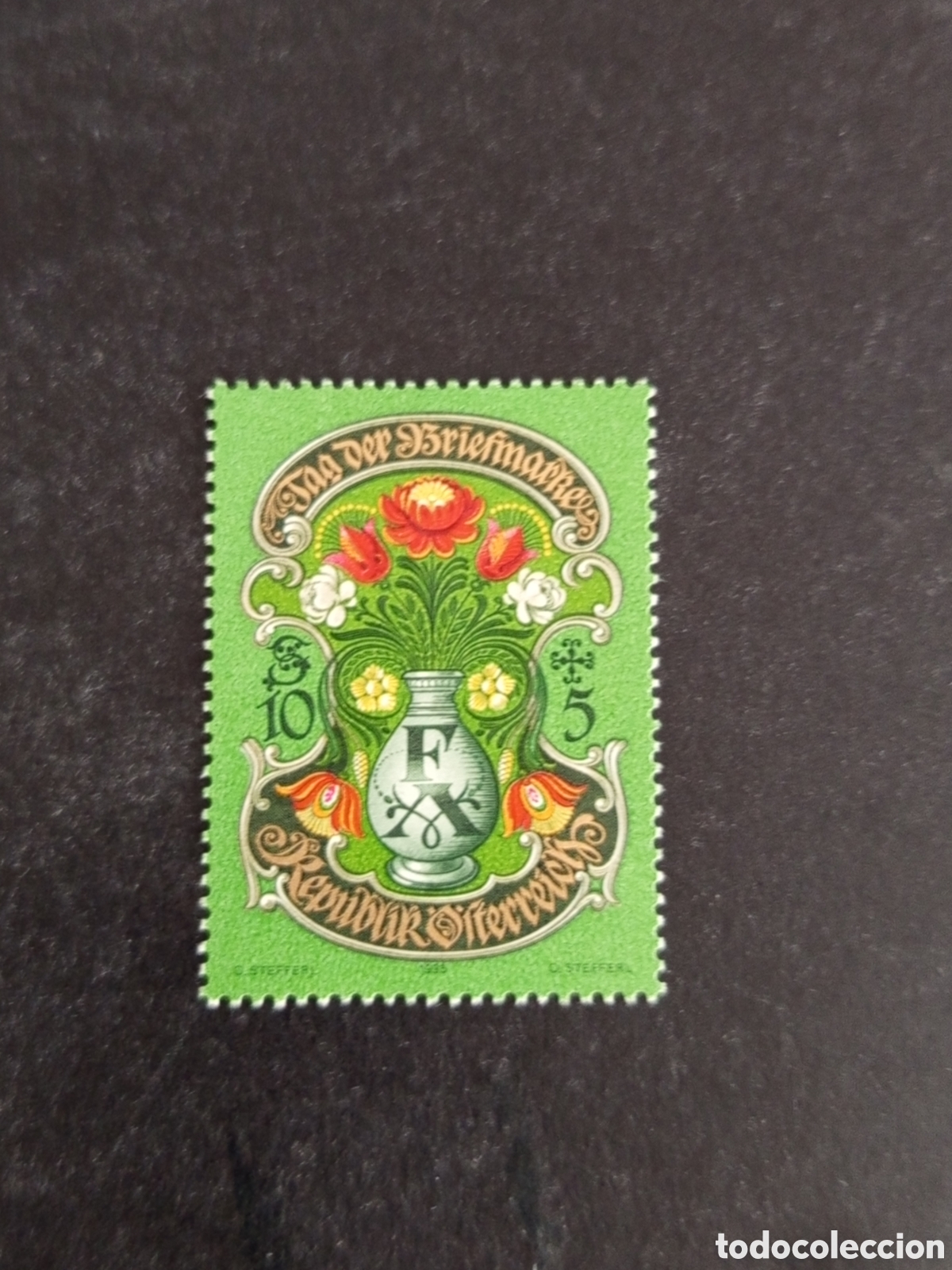 Sellos: AUSTRIA, 1995. D&Iacute;A DEL SELLO. LETRAS F Y A. YVERT 1987. PEDIDO M&Iacute;NIMO 3 &euro;. VER FOTOS.