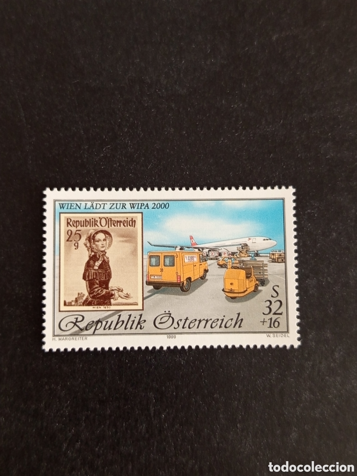 Sellos: AUSTRIA, 1999. WIPA'2000. CAMI&Oacute;N Y AVI&Oacute;N POSTAL. YVERT 2120. PEDIDO M&Iacute;NIMO 3 &euro;. VER FOTOS .