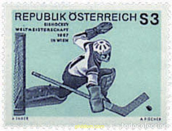 Sellos: 68920 MNH AUSTRIA 1967 CAMPEONATOS DEL MUNDO DE HOCKEY SOBRE HIELO EN VIENA