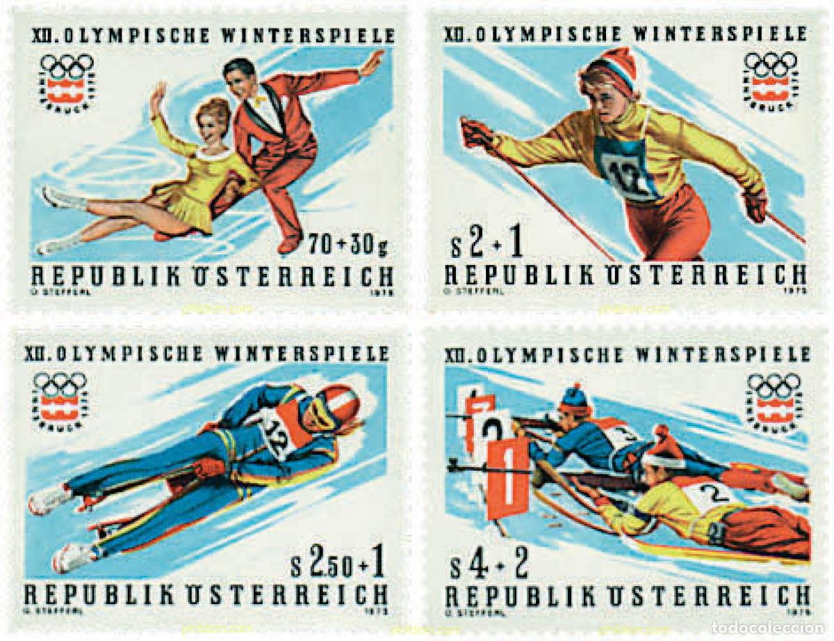 Sellos: 70524 MNH AUSTRIA 1975 12 JUEGOS OLIMPICOS INVIERNO INNSBRUCK 1976