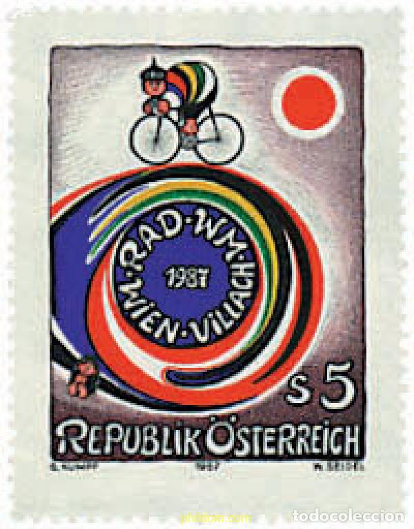 Sellos: 69190 MNH AUSTRIA 1987 CAMPEONATOS DEL MUNDO DE CICLISMO EN VIENA Y VILLACH