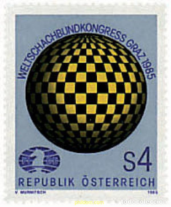 Sellos: 30701 MNH AUSTRIA 1985 CONGRESO DE LA FEDERACION INTERNACIONAL DE AJEDREZ EN GRAZ