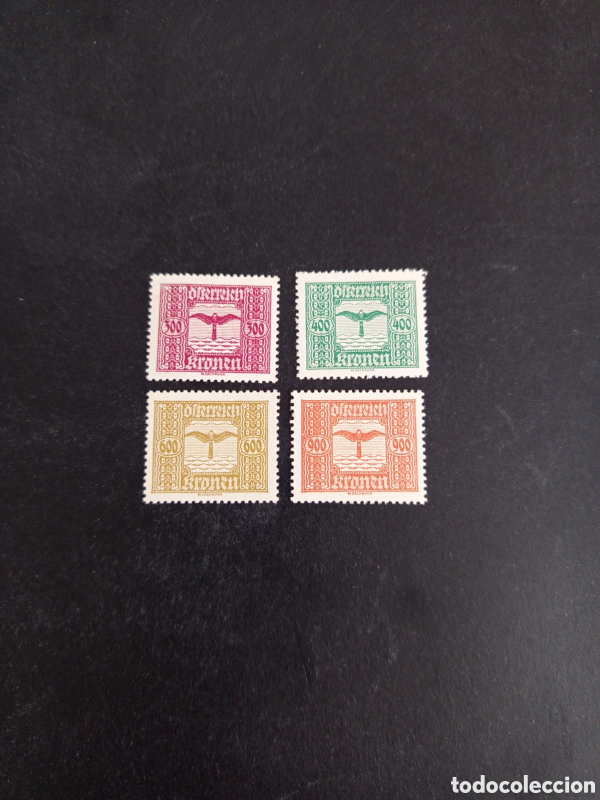 Sellos: AUSTRIA, 1922/24.CORREO A&Eacute;REO: HALC&Oacute;N Y W. KREES. YVERT A&Eacute;REO 4/11. PEDIDO M&Iacute;NIMO 3 &euro;. VER FOTOS .