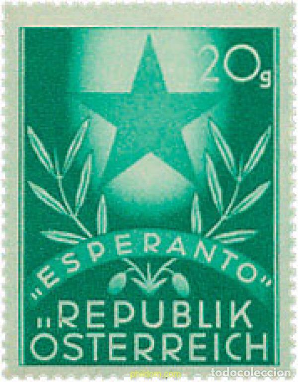 Sellos: 200628 HINGED AUSTRIA 1949 CONGRESO DE ESPERANTO