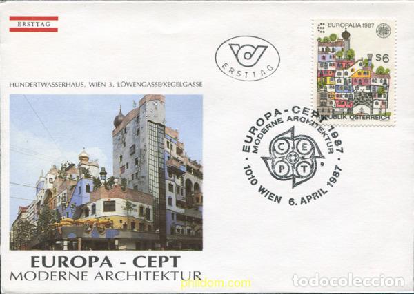 Sellos: 575115 MNH AUSTRIA 1987 EUROPA CEPT. ARQUITECTURA MODERNA