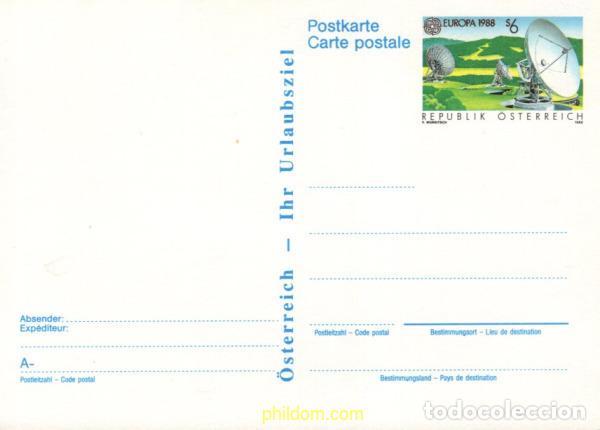 Sellos: 4033 MNH AUSTRIA 1988 EUROPA CEPT. TRANSPORTE Y MEDIOS DE COMUNICACION