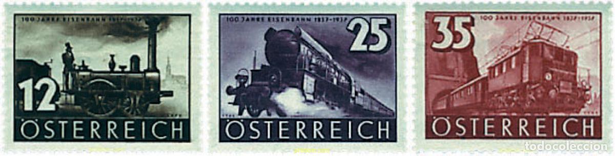 Sellos: 640152 HINGED AUSTRIA 1937 CENTENARIO DEL FERROCARRIL AUSTRIACO