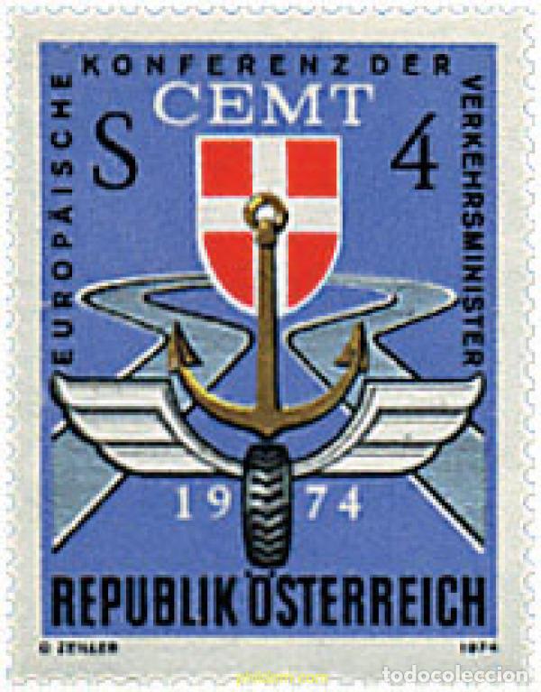 Sellos: 57300 MNH AUSTRIA 1974 CONFERENCIA DE MINISTROS DE TRANSPORTES