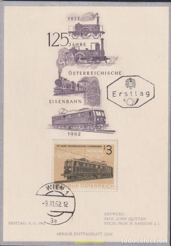 Sellos: 626913 MNH AUSTRIA 1962 125 ANIVERSARIO DEL FERROCARRIL AUSTRIACO