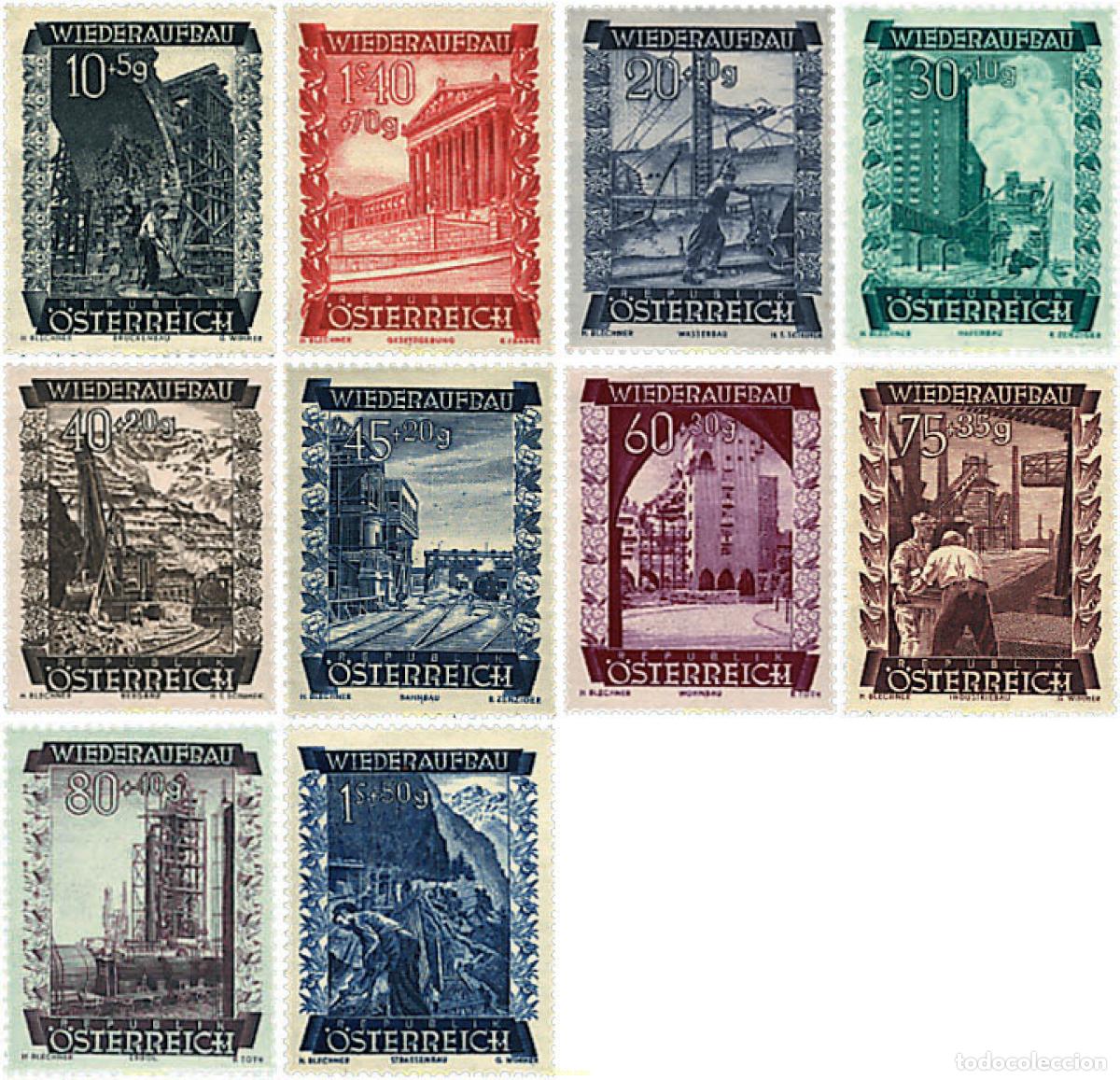 Sellos: 214375 HINGED AUSTRIA 1948 PRO RECONSTRUCCION