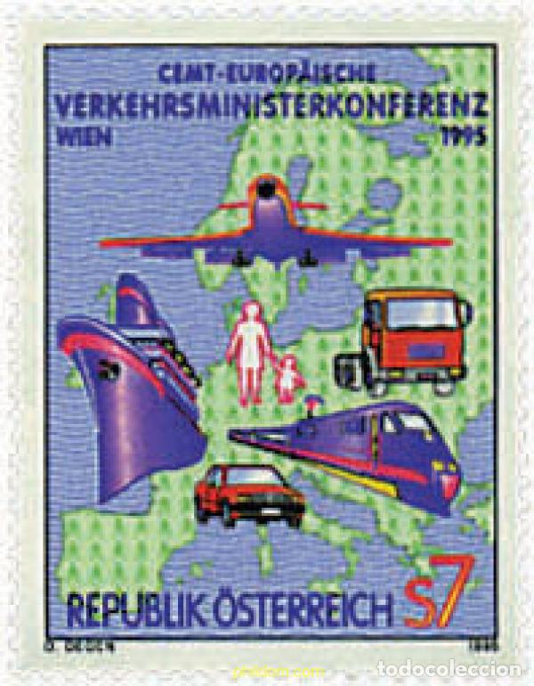 Sellos: 57320 MNH AUSTRIA 1995 CONFERENCIA EUROPEA DE MINISTROS DE TRANSPORTES EN VIENA